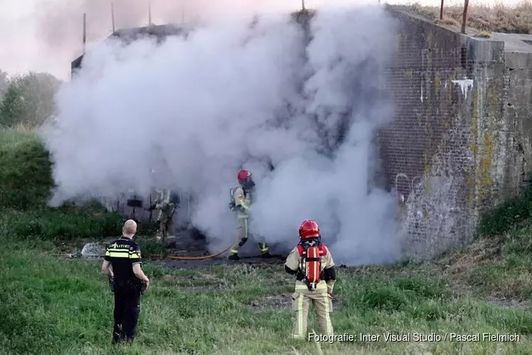 Brand in bunker Uitgeest onder controle