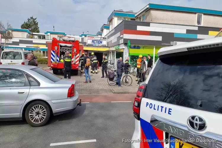 Brand in winkelcentrum in Heemskerk