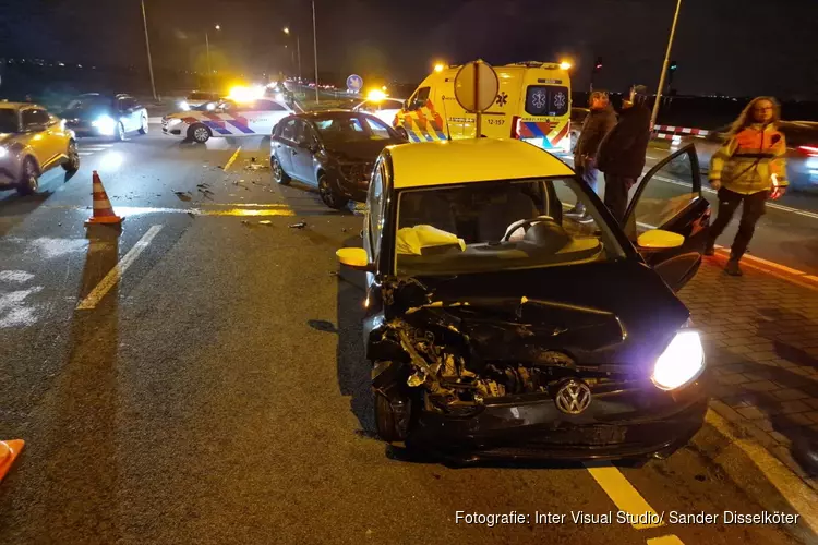 Ongeval met met veel schade op de N203 bij Uitgeest