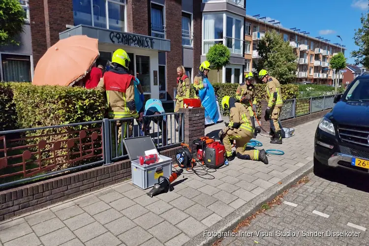 Vrouw vast in fietsenrek na ongeluk met scootmobiel in Heemskerk