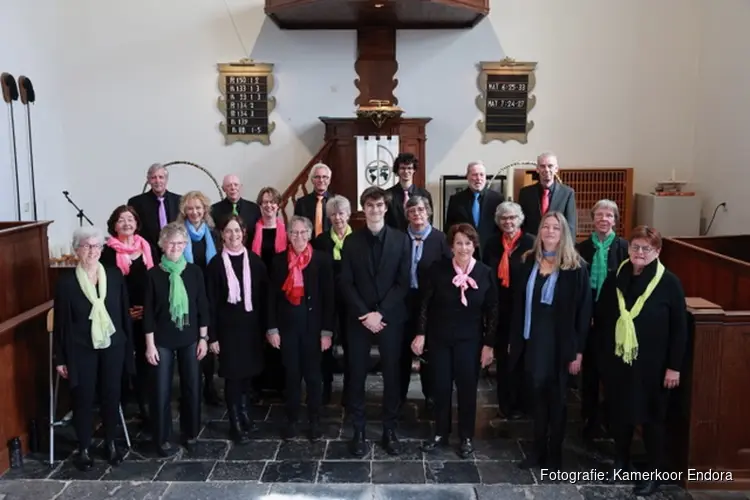 Zondag 30 maart geeft het Kamerkoor Endora het jaarlijkse concert in de Dorpskerk te Heemskerk